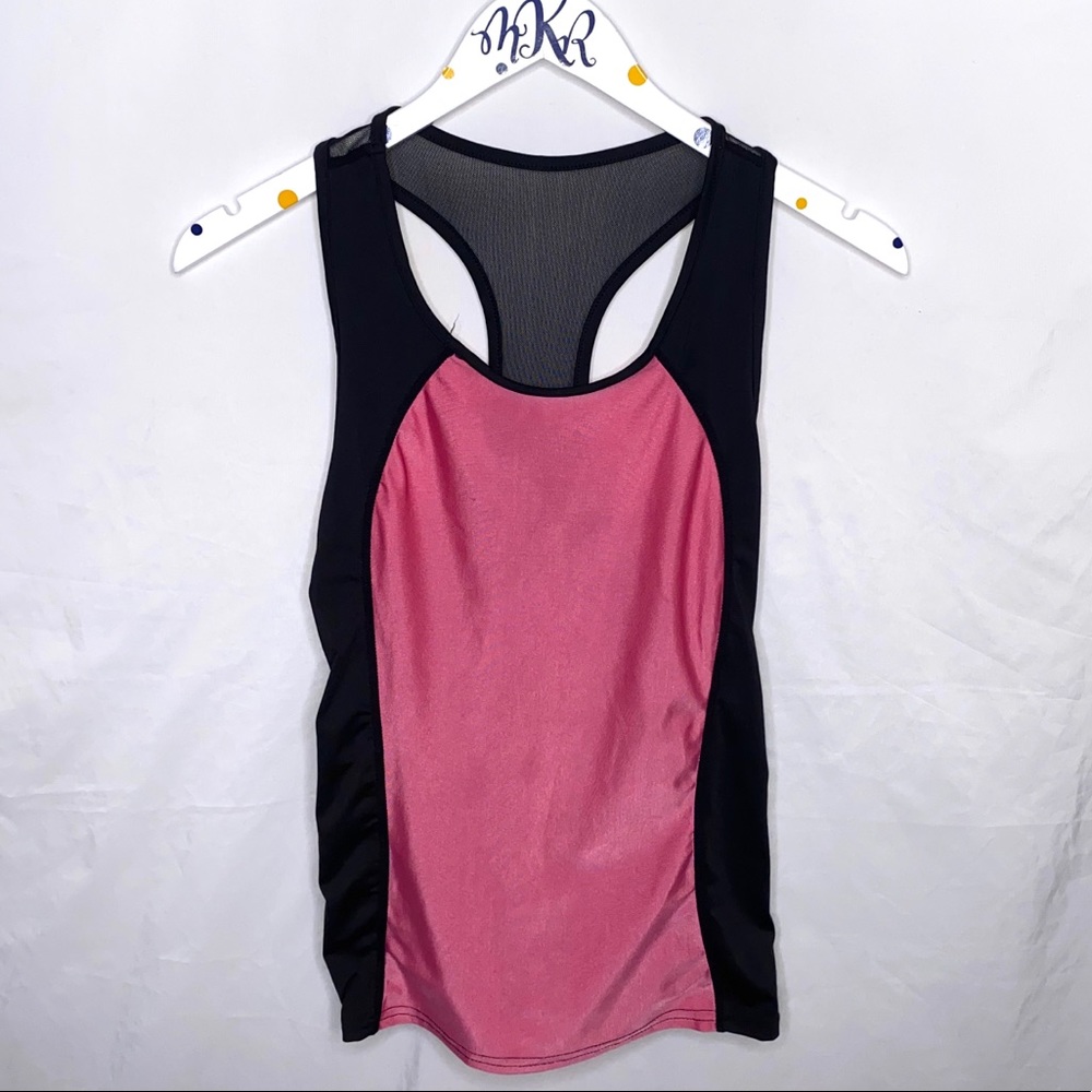 Hot Pink & Black Sporty Tank Top